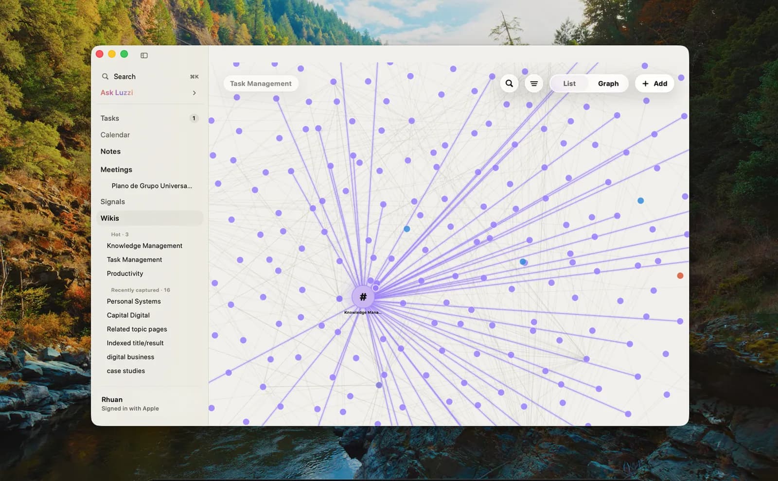 Luzzi knowledge graph view