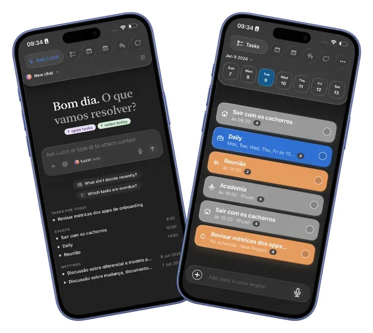 Ask Luzzi and tasks on iPhone